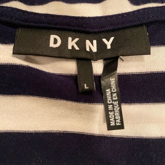 DKNY Sleeveless Stripe Shirt Size Large - Picture 6 of 11
